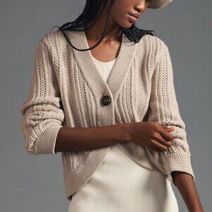 DH New York NWT Anthropologie Curve-Hem Cardigan Sweater Medium
